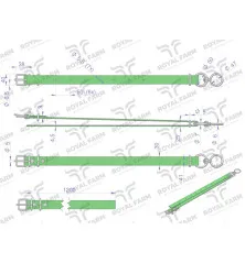 Obroża wąska, 120 cm x 3 cm z okrętką , Royal Farm RF-96423120