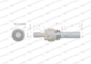 Przegub kierowniczy 245mm- 1-12 1 1/4-12 RE161023 , RE214056 WARYŃSKI