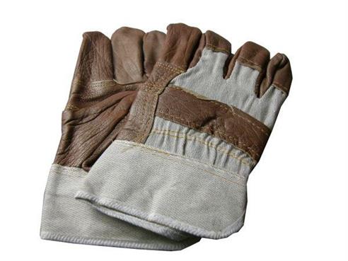 Rękawice robocze tkaninowo-skórzane wzmocnione ( sprzedawane po 12 )