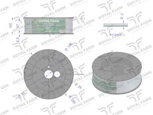 Drut (szpula) do pastucha ocynkowany fi 2.0 mm 500m ROYAL FARM RM-105010013