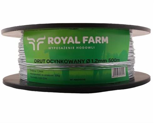 Drut (szpula) do pastucha 500m ocynkowany fi 1.2 mm ROYAL FARM RM-105010018