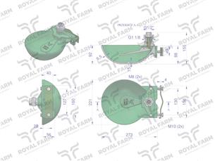 Poidło miskowe dla bydła żeliwne 1.4L ROYAL FARM zamiennik 101