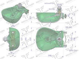 Poidło miskowe dla bydła żeliwne 3L ROYAL FARM zamiennik 106