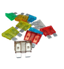 Bezpieczniki płytkowe komplet 10szt polskie Lublin LSN BP