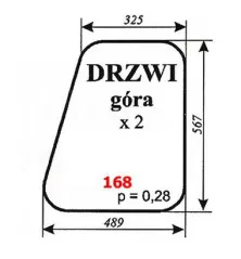 Szyba drzwi górna BiałoruśNR.168