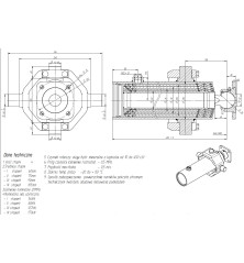 Cylinder hydrauliczny 4-6T 4 człony skok 1300MM CT-S375-60/3/1300 D-47/D50 siłownik 7030070050