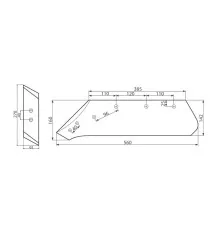 Lemiesz prawy z dłutem kompletny 16" Kverneland 73004P