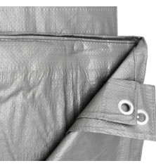 Plandeka 4x5m srebrno-zielona gramatura 130g/m2 P4X5/WZM