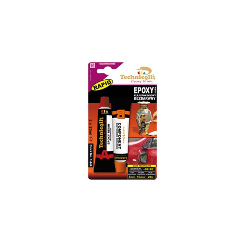 Klej epoksydowy bezbarwny 2x 12ml 10min NO.E-444