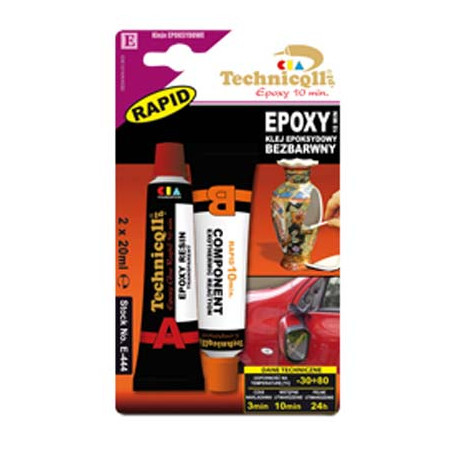 Klej epoksydowy bezbarwny 2x 12ml 10min NO.E-444