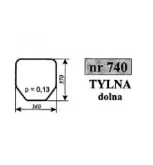 Szyba tylna dolna 6014 Sokółka NR.740