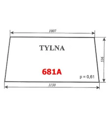 Szyba tylna C-360 Henmar NR.681A