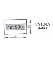 Szyba tylna dolna Zetor Major 935534 S30