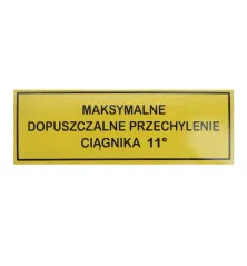 Emblemat przechylenie 11 stopni EMBLEMAT06