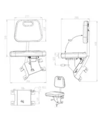 SIEDZENIE POMOCNIKA ZETOR PROXIMA PVC STP-0200ZTR 53344904PVC