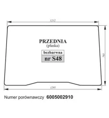 Szyba przednia Renault bezbarwna 6005002910 S48