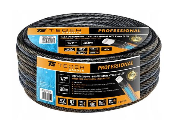 Wąż ogrodowy "PROFESSIONAL- NTS EXTRA FLEX" FI 1/2". 30m / TEGER-49241