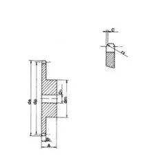 KOŁO ŁAŃCUCHOWE 1/2"X5/16" Z16 STANDARDOWE KL1/2-5/16/16