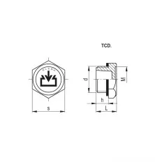 Korek hydrauliczny wlewowy TCD M10x1,558551