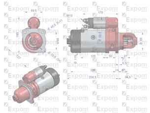 Rozrusznik R11A 300854ER. 46657000 12V 3 kW C-330 C-360 regenerowany EXPOM KWIDZYN eu