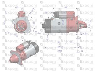 Rozrusznik R11H 300864ER. 3027466M1 12V 3 kW MF3 regenerowany EXPOM KWIDZYN eu