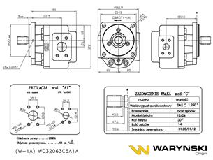 Pompa zębata W-001A WC32063C5A1A Ładowarka kołowa HSW 534 Waryński