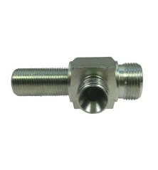 Złącze - złączka hydrauliczna - trójnik 3/8" grodziowy 3/8" - M22x1,5 15L HS32