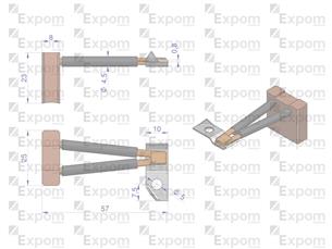 Szczotka 8x25x23 rozrusznika R-10 (20 SZT) EXPOM KWIDZYN eu