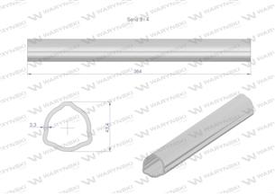 Rura zewnętrzna wał przegubowo-teleskopowy Seria 3 i 4 długość 364mm do wału 510 WARYŃSKI