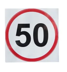 Naklejka ograniczenie prędkości 50 km/hNOMORE50