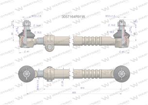 Drążek kierowniczy 3057164R91 WARYŃSKI