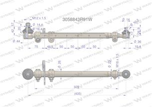 Drążek kierowniczy 435mm 3058843R91 WARYŃSKI