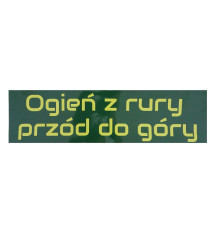 Naklejka Ogień z rury przód go góry OZR