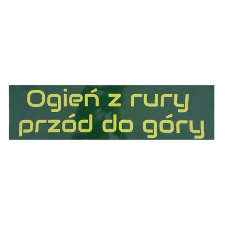 Naklejka Ogień z rury przód go góry wewnętrzna RZO