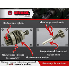 Zespół sprzęgający rozrusznika MF New Holland typu Magneton 9142804 Premium SKF ELMOT 7152060PEL