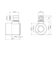 Cewka dzielnika elektrozaworu E12DVS6/2-80L, E12DVS3/2-80L 12V DC 48W ARCHIMEDES A-CEW12VDC-80