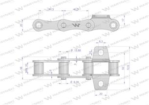 Łańcuch do sadzarki bez łopatek 60PS 20 przyłączy Waryński