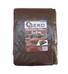 Plandeka 5x8m brązowa gramatura 200g/m2 P5X8GRUBA