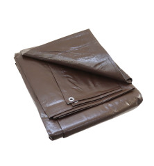 Plandeka 5x8m brązowa gramatura 200g/m2 P5X8GRUBA