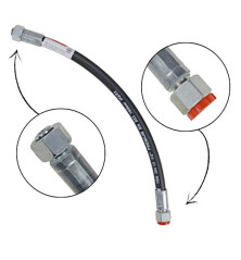 Przewód hydrauliczny 275 bar gwint M22x1,5 (DKOL - płaska) L-500mm DN12-2SN 27,5MPa PZL HYDRAL AA-13-500/2SNPH