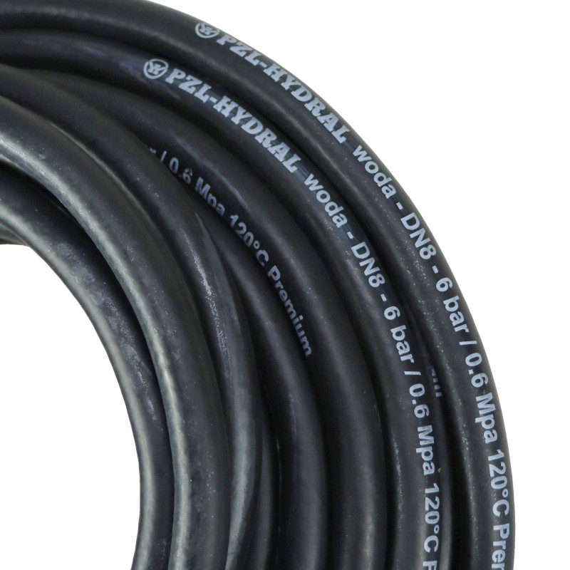 Wąż do układu chłodzenia i gorącej wody - EPDM DN08 - 6 bar / 0.6 Mpa 120°C - 20m Premium HYDRAL widoczna cena za 1 mb 08UCH20H