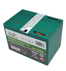 Bateria alkaliczna, akumulator 75Ah 9V 201031002 ZAGRODA BAT75ZA