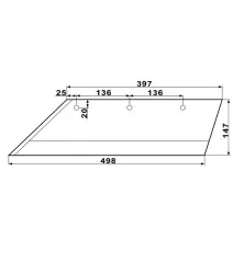 Lemiesz lewy pług Lemken 20"3352035L