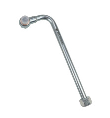 Rurka wygięta 90 stopni Fi-15 z oczkiem 18mm długość 300mm HYDRAL L-300.15KH 90