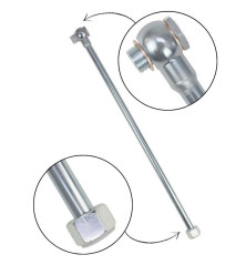 Rurka prosta Fi-15 z oczkiem 18mm długość 500mm HYDRAL L-500.15PH