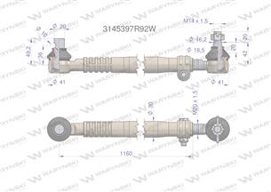 Drążek kierowniczy 3145397R92 WARYŃSKI