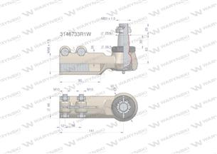 Przegub kierowniczy 141mm- M36x1,5 3146733R1 WARYŃSKI