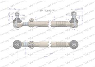 Drążek kierowniczy 1235mm 3147506R91W WARYŃSKI