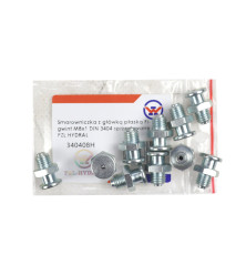 Smarowniczka z główką płaską FI-12 gwint M8x1 DIN 3404 sprzedawane po 10 PZL HYDRAL 340408H