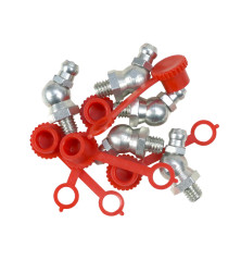 Komplet smarowniczek M6x45 5 szt , osłona smarowniczki czerwonaPZL HYDRAL 714120645CH